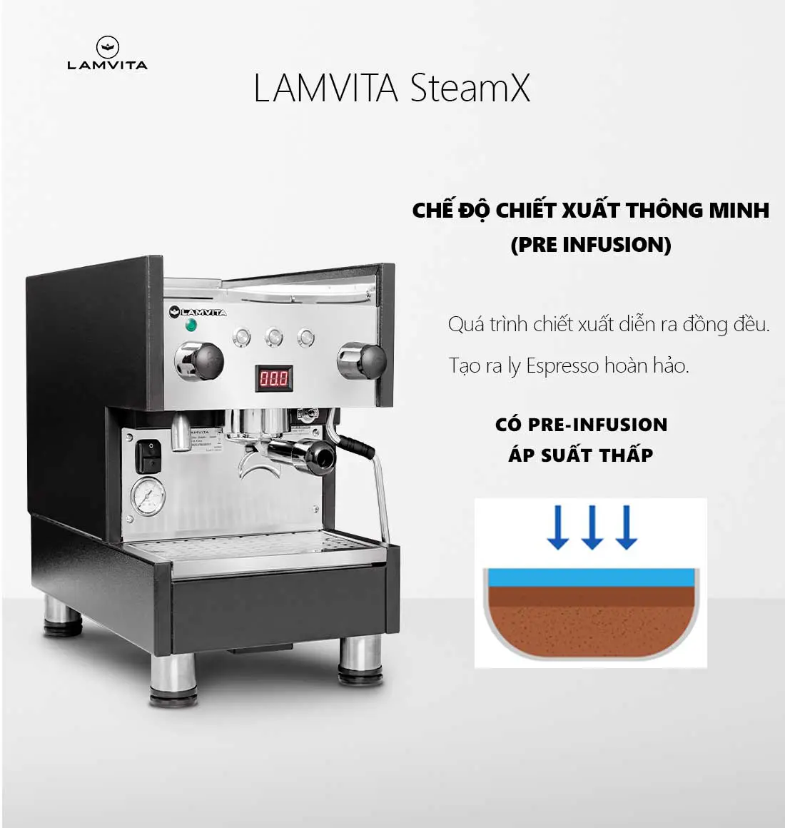 Máy pha cà phê LAMVITA SteamX