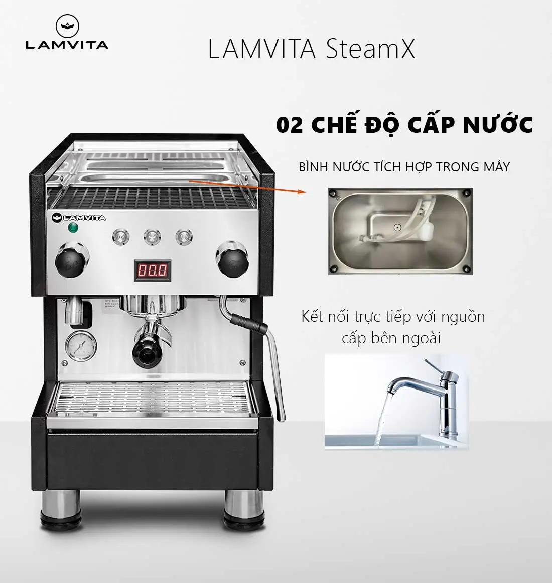 Máy pha cà phê LAMVITA SteamX