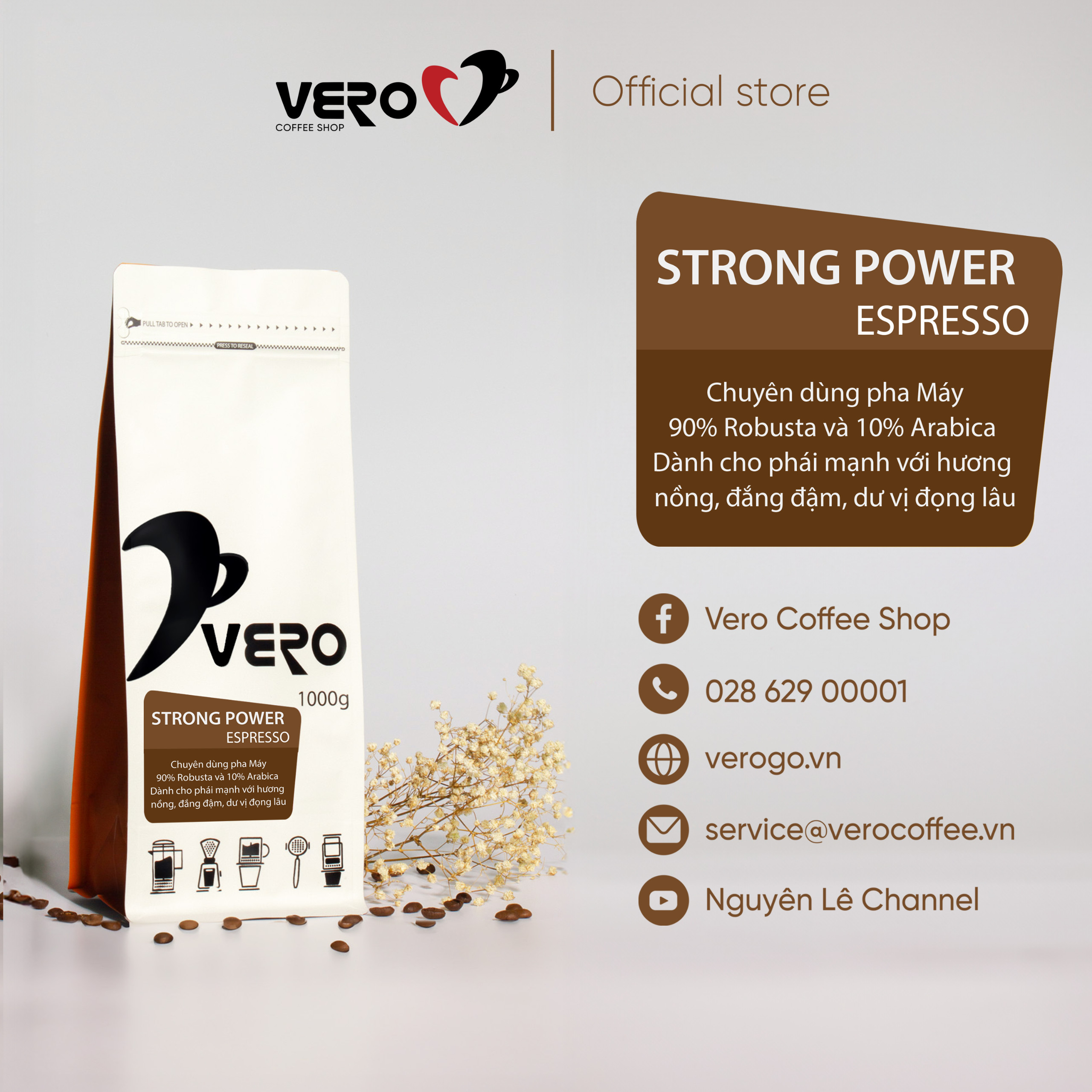 Cà Phê Hạt Vero Strong Power Espresso