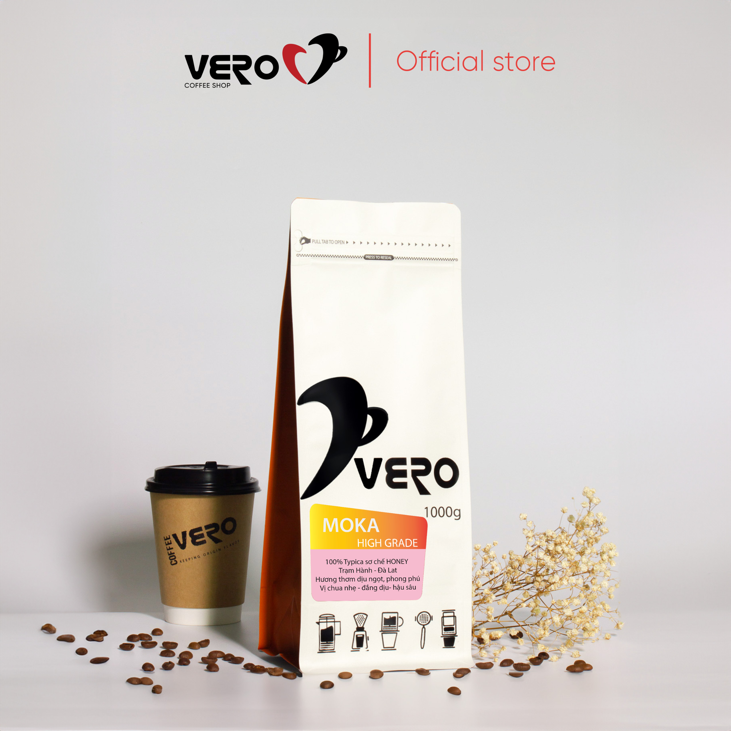 Cà Phê Hạt Vero Moka High Grade