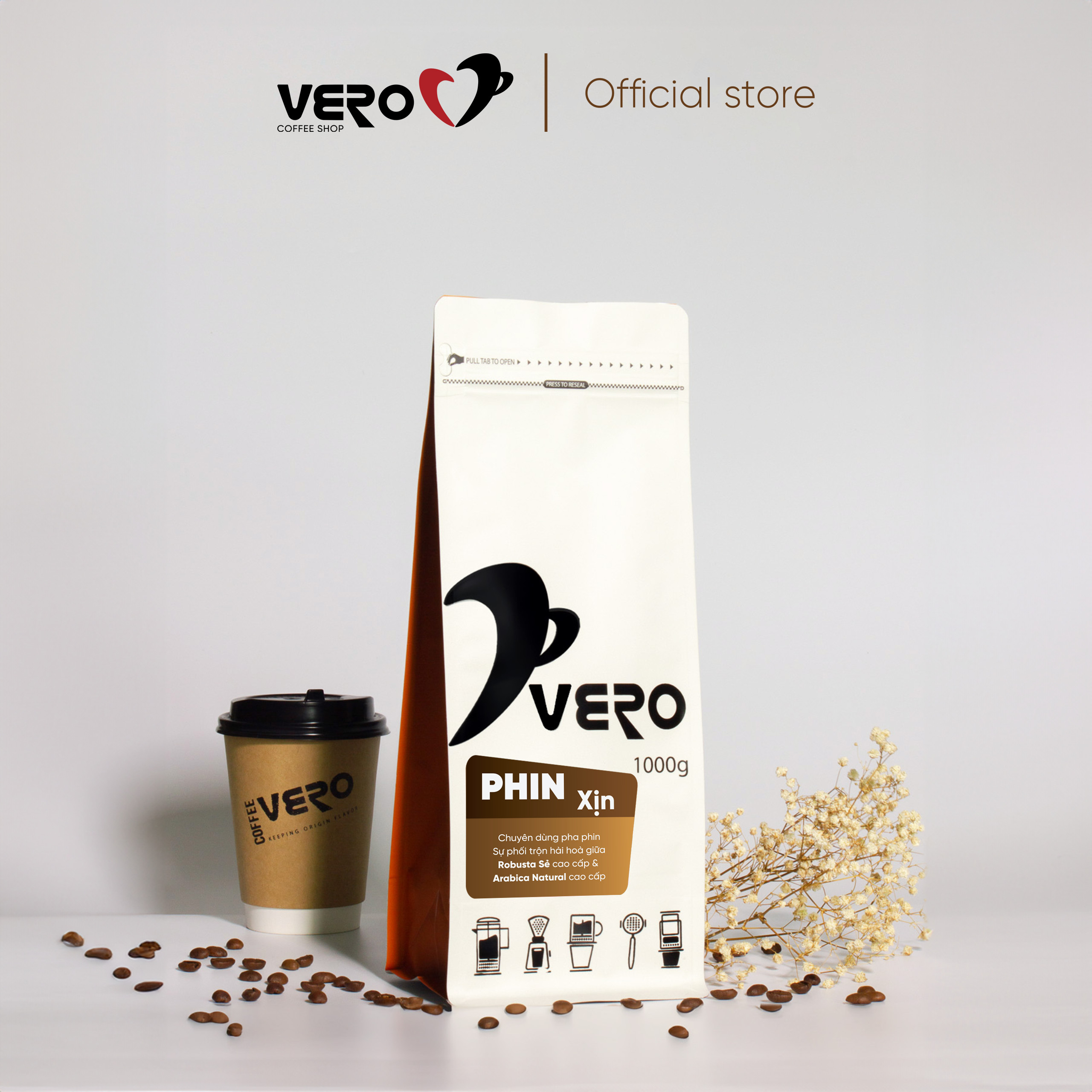 Cà Phê Vero Phin "Xịn" 100% Robusta Sẻ - Bảo Tồn Truyền Thống Việt