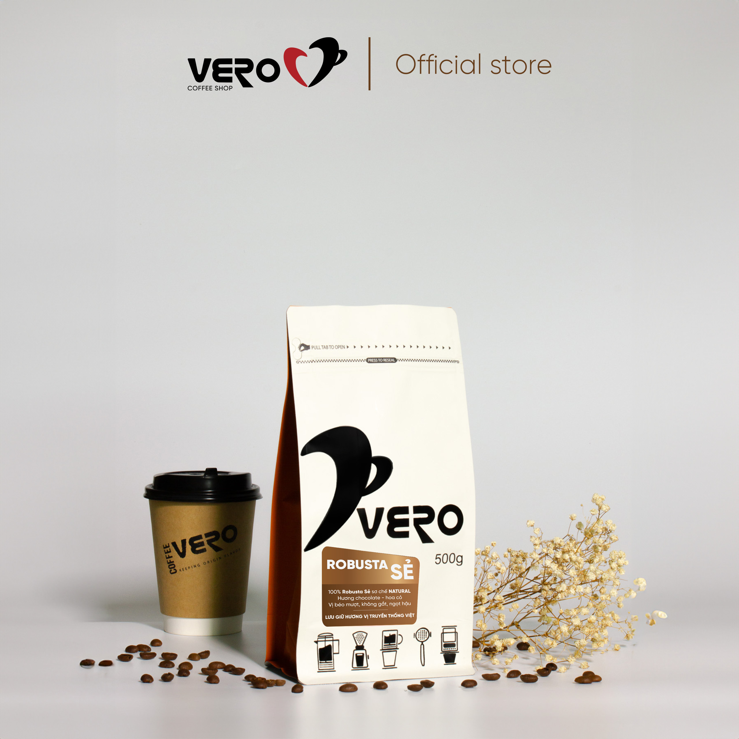 Cà Phê Vero Phin "Xịn" 100% Robusta Sẻ - Bảo Tồn Truyền Thống Việt