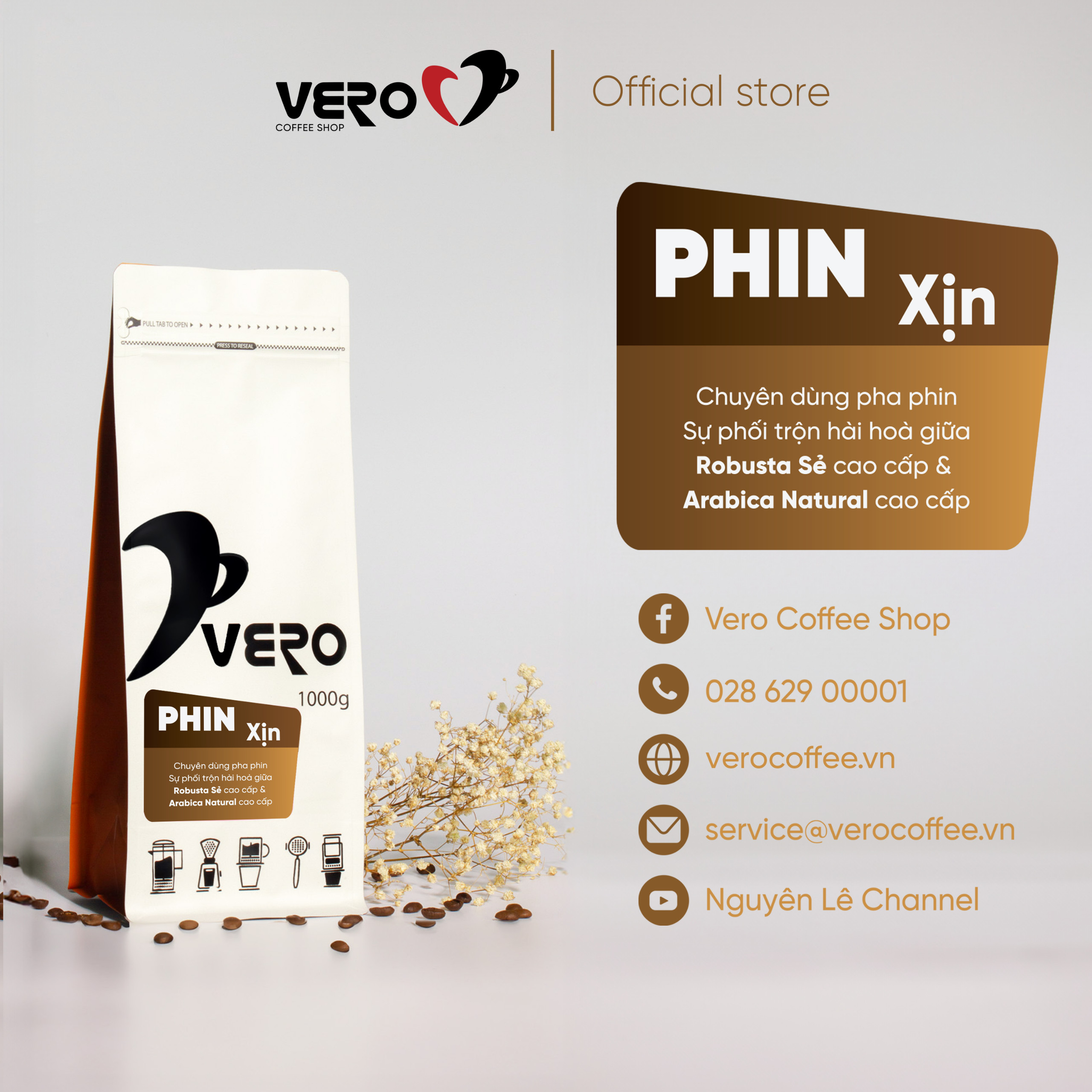 Cà Phê Vero Phin "Xịn" 100% Robusta Sẻ - Bảo Tồn Truyền Thống Việt  5.0